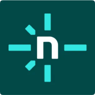 Logo Netlify, czyli firma, która zajmuje się zdalnym przetwarzanie w chmurze, oferuje platformę programistyczną, która obejmuje kompleksową obsługę i bezserwerowe usługi dla aplikacji internetowych i witryn internetowych.
